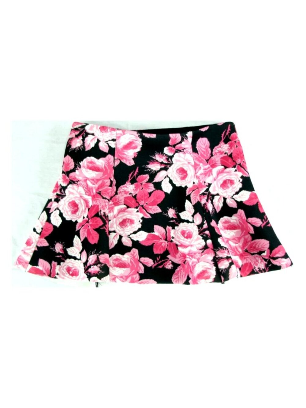 SALE! Floral Pink Flare Short Mini Skirt
